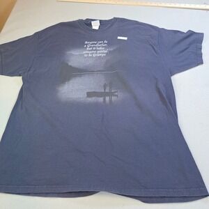 TSI Sportswear Gramps Grandfather Fishing Navy Blue Graphic T-Shirt Mens 2XL